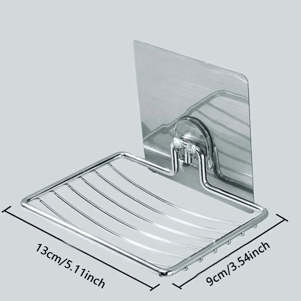 Stainless Steel Soap Rack | Wall Mounted Soap Dish with Drainage Tray