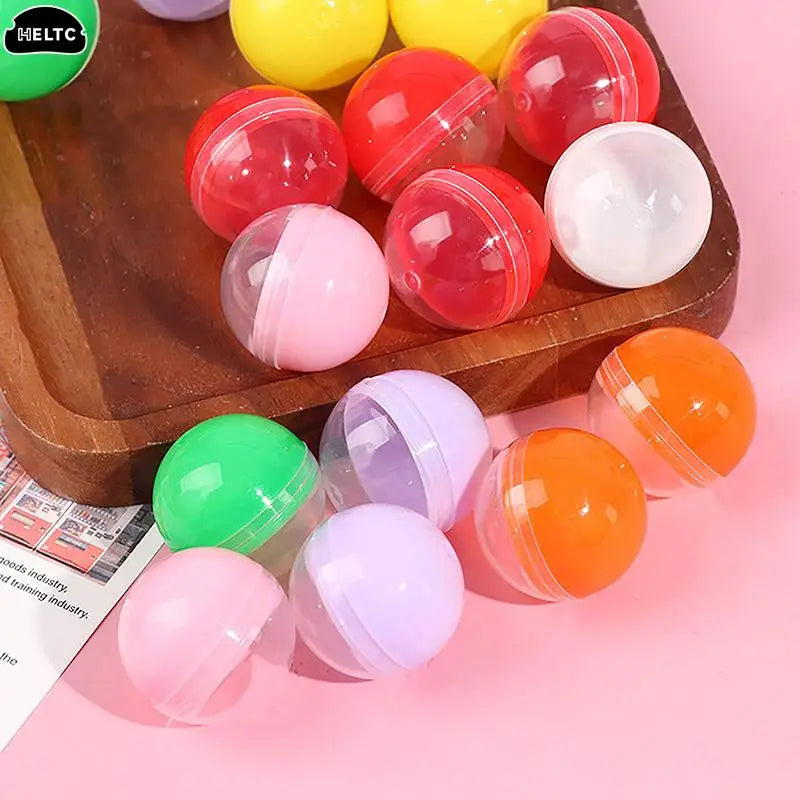 50pc Mini Clear Plastic Capsule Toy Surprise Balls | Gashapon Containers for Vending Machines
