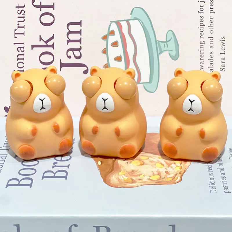 Squishy Stress Relief Toy Pop Eyes Capybara | Cute Kawaii Anxiety Relief Squeeze Toy