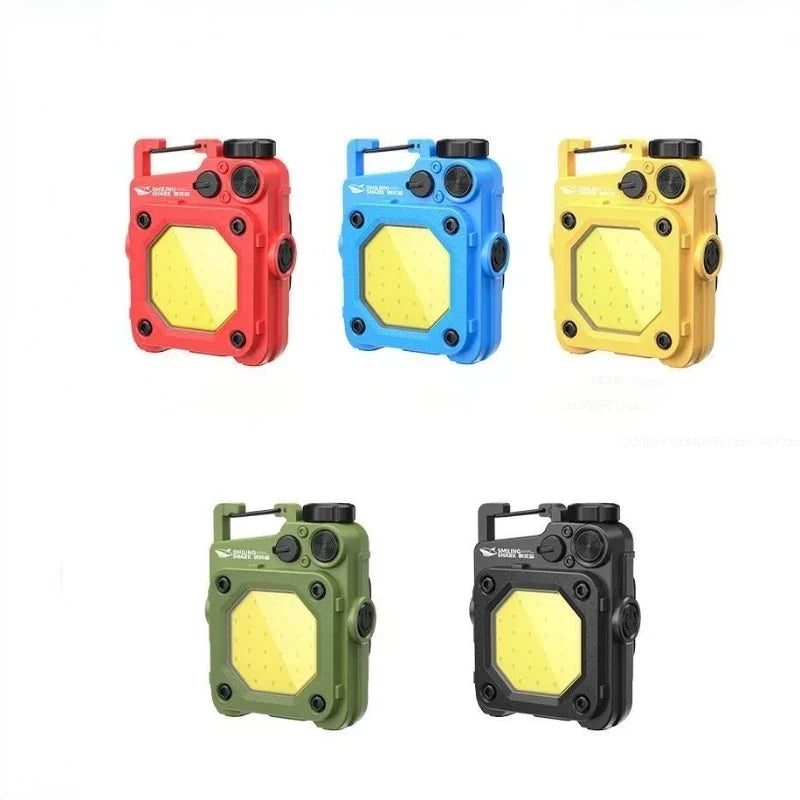 SMILING SHARK Flashlight Magnetic Clip Running Light | Rechargeable Outdoor Camping Lantern