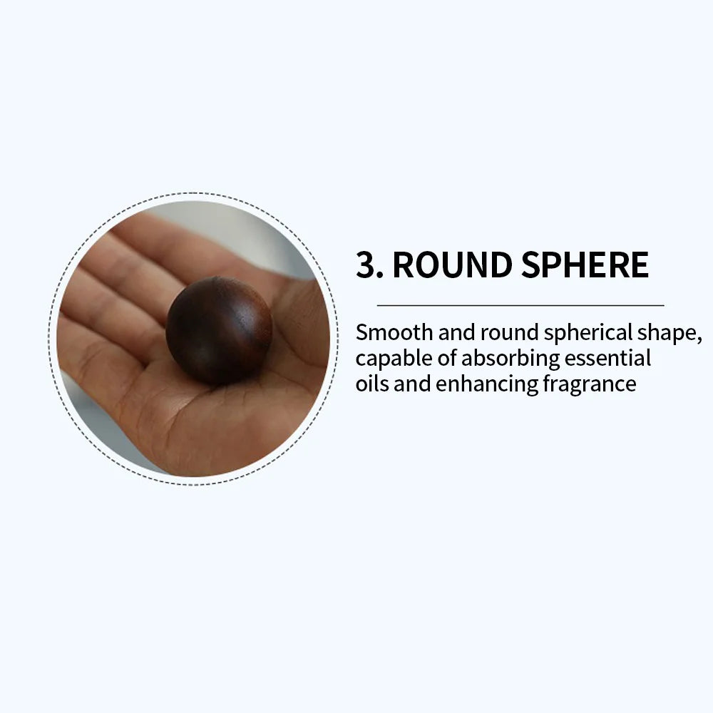 Solid Wood Essential Oil Diffuser Sphere | Natural Aromatherapy Accessory