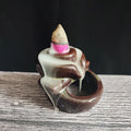 Mini Ceramic Gourd Incense Burner | Backflow Cone Censer for Desk Decor