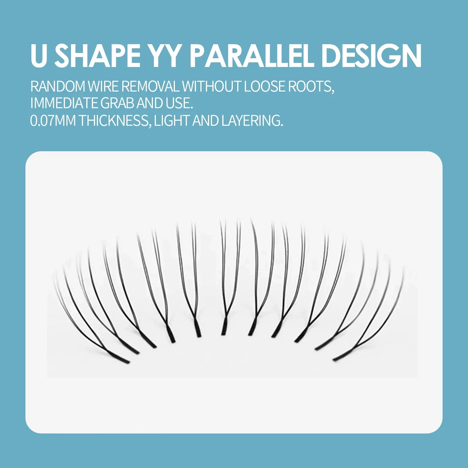 DeceMars 0.05mm U-Shaped YY Eyelash Extensions | Salon-Grade Synthetic Lashes