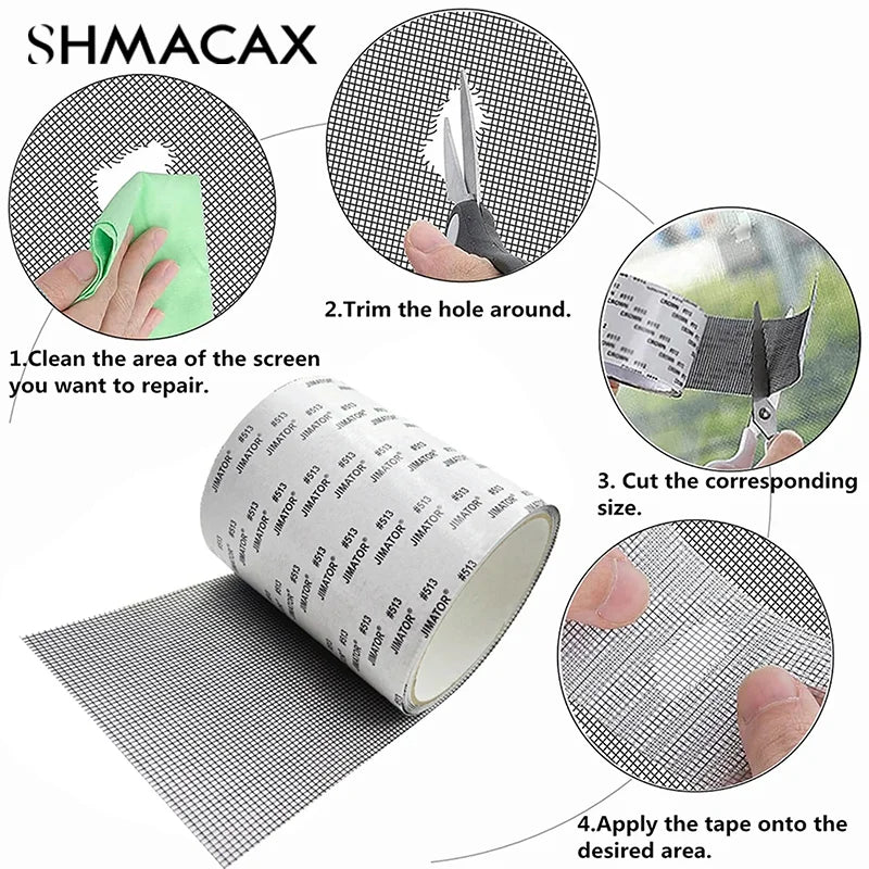 Window Mosquito Net Repair Tape | Self-Adhesive Screen Patch for Holes and Tears