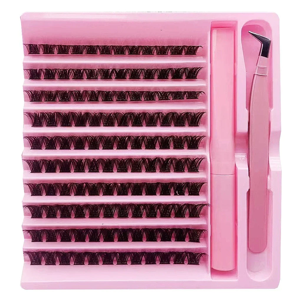 DIY Cluster Lashes 120pcs | Natural PBT Material 2-in-1 Set