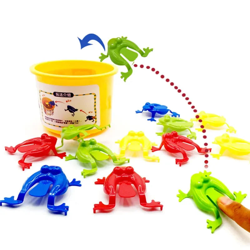 5-20pcs Jumping Frog Bounce Fidget Toy | Funny Novelty Pressing Toy for Party Favors and Birthday Gifts