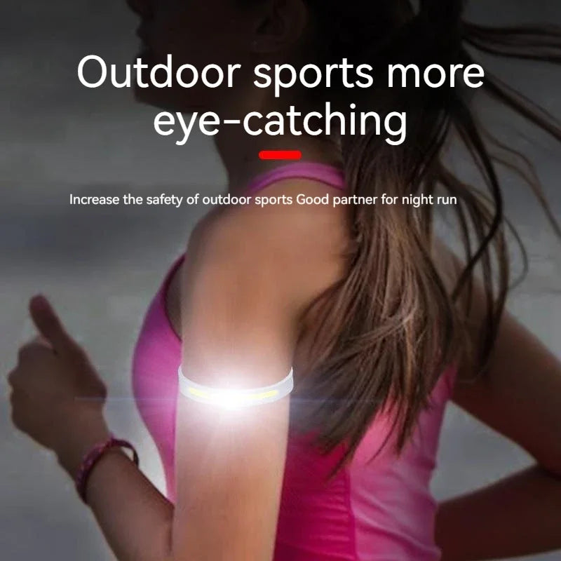 Ultralight COB Running Light | Rechargeable LED Bracelet for Night Safety