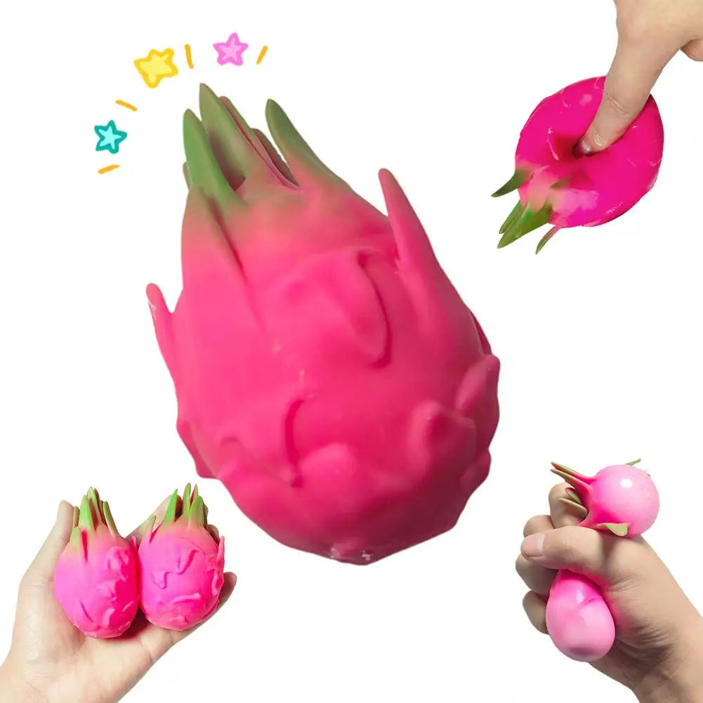 Dragon Fruit Squish Ball | Stress Relief Fidget Toy for Kids and Adults