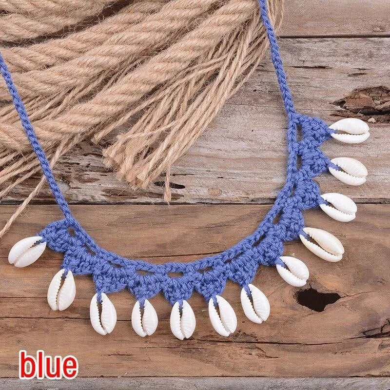 Handmade Shell Choker Necklace | Bohemian Beach Jewelry for Women