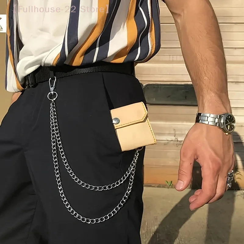 MAX-22 Punk Hip-Hop Metal Belt Chain | 2/3 Layer Long Waist Chain for Jeans