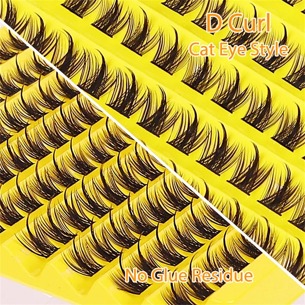 120 Pcs Eyelash Clusters | DIY Natural Wispy Lashes for Home Use
