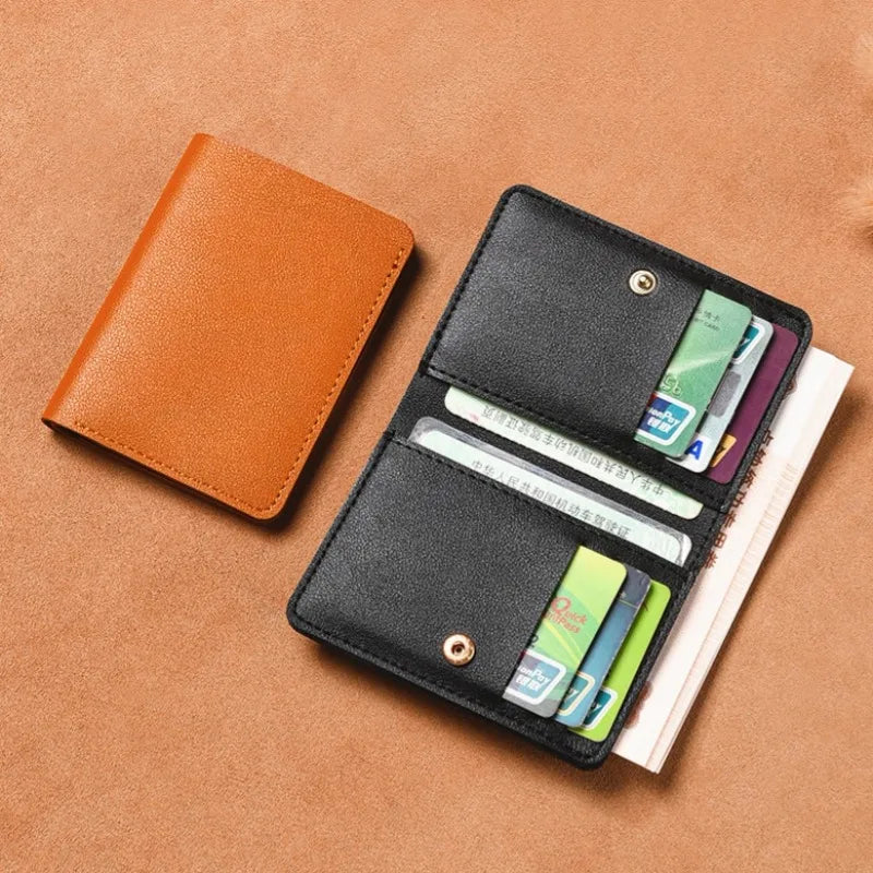 Classic PU Leather Small Wallet | Slim Credit Card and Coin Purse for Men and Women