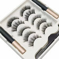 5 Pairs Magnetic Eyelashes Set with Eyeliner and Tweezers | 3D Natural False Lashes
