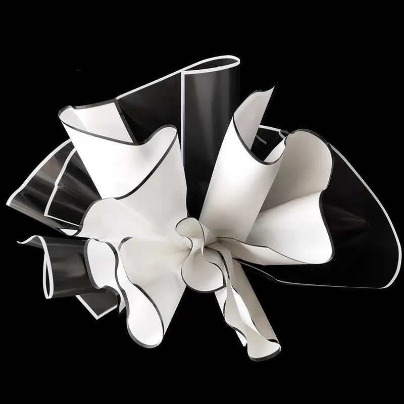Florist Bouquet Wrapping Paper | 5 Pack Black and White Aristocrat Flower Wrap