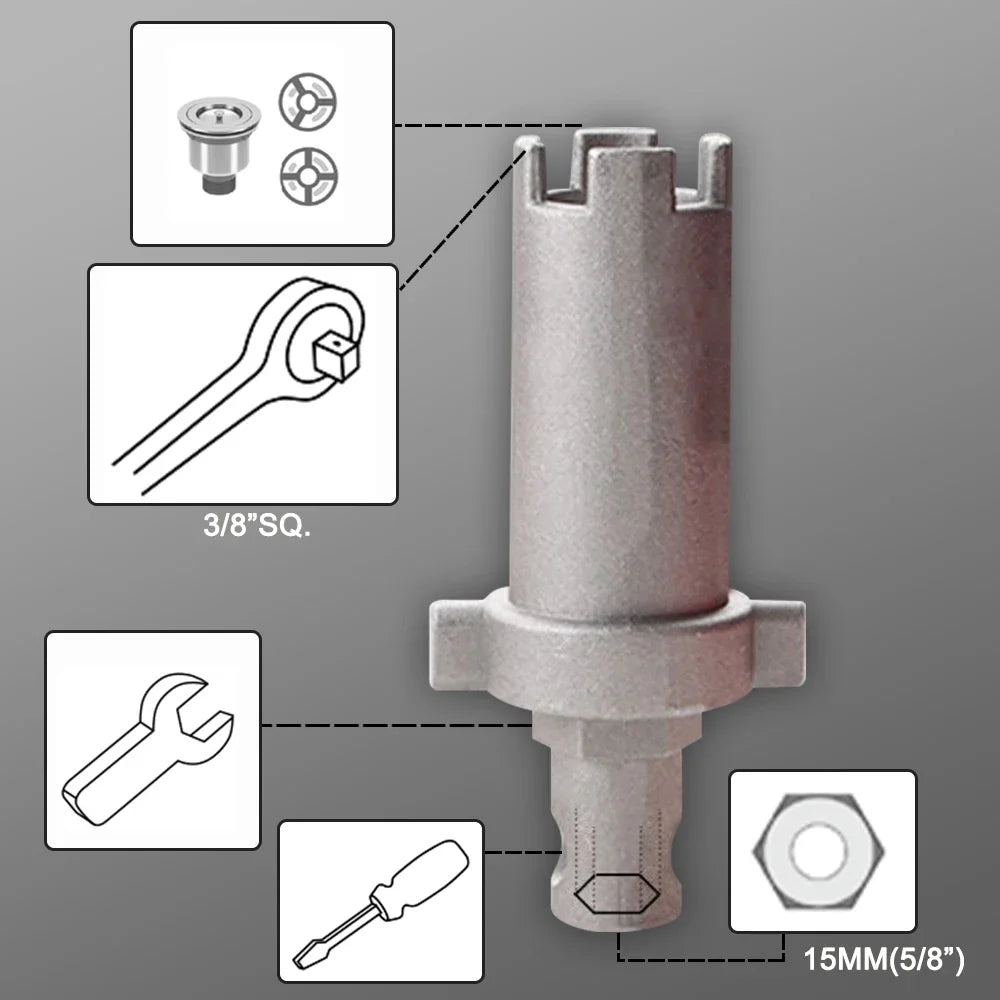 14 In 1 Faucet Sink Wrench | Multi-Use Plumbing Tool Kit for Bathroom and Kitchen