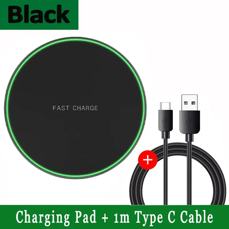 Wireless Charger Pad Stand | Fast 30W Qi Charger for iPhone Samsung Xiaomi