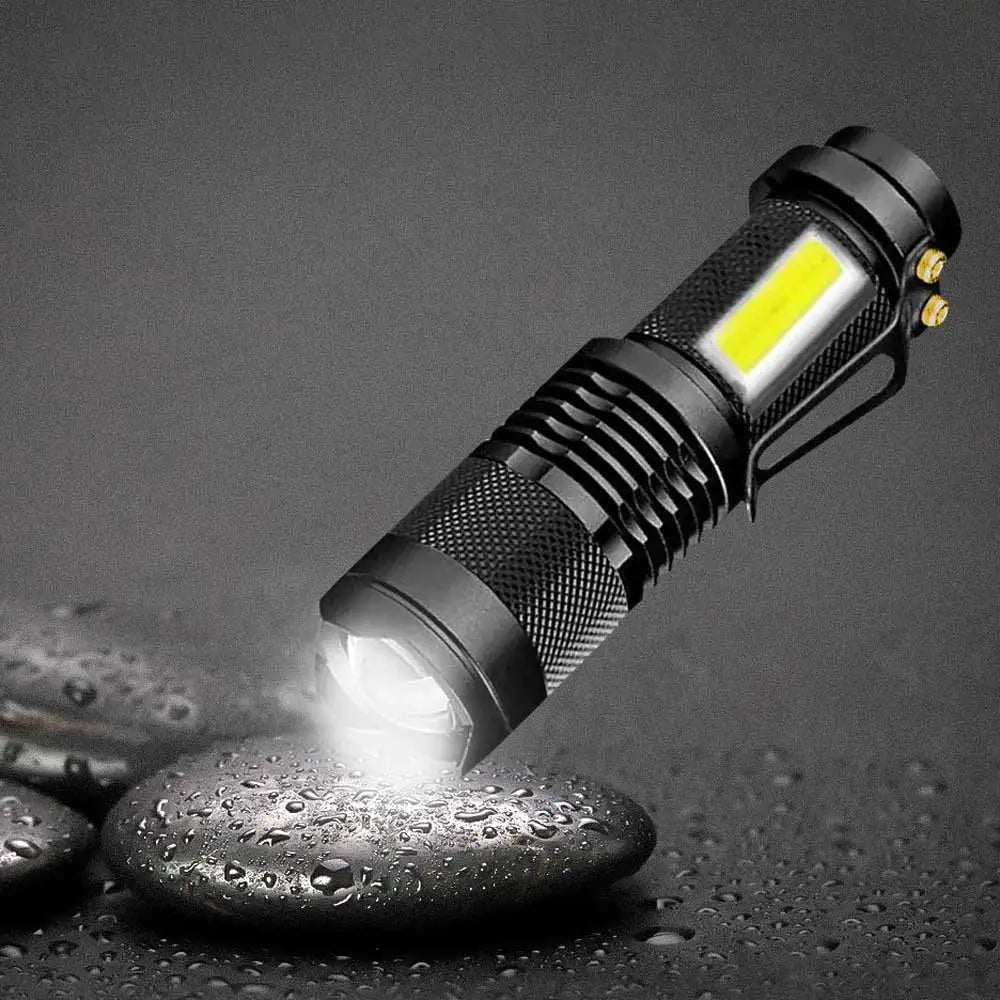 4 Modes Portable LED Flashlight | Zoomable Torch for Outdoor and Emergency Use