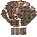 Vintage Merry Christmas Scrapbook Paper Pack | 24 Sheets Single-Sided Junk Journaling Craft Paper