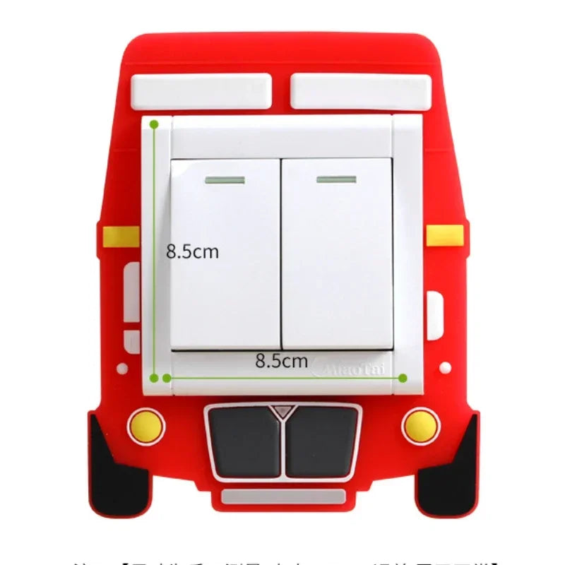 Luminous Silicone Switch Cover | Kawaii Cartoon Animal 3D Sticker for Kids Room