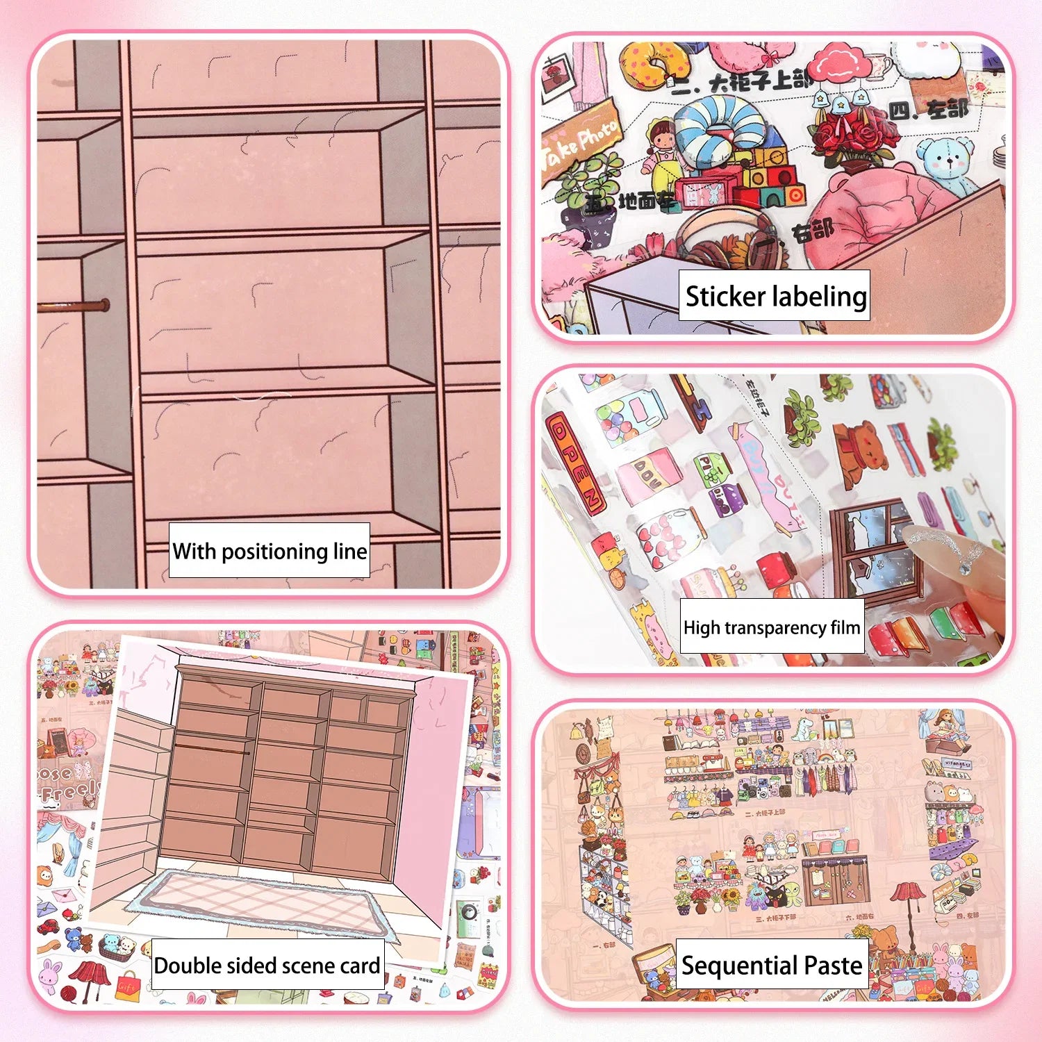 Vintage Grocery Store Stickers | 3D Miniature Collage Decals for DIY Crafts