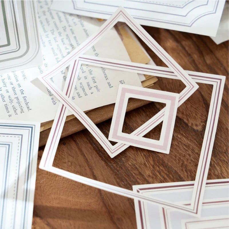 Frame Sticker Set for Junk Journal | 20pcs Scrapbooking Border Stickers