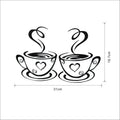 Coffee Cup Wall Art Decals | Kitchen and Cafe PVC Stickers