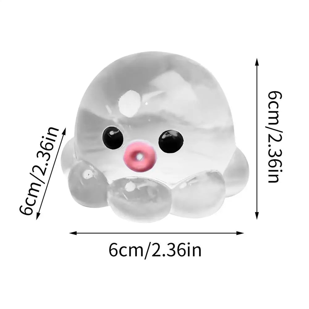 Glowing Octopus Bubble Pop Fidget Toy | Squeeze Sensory Ball with Soft Popping Sounds