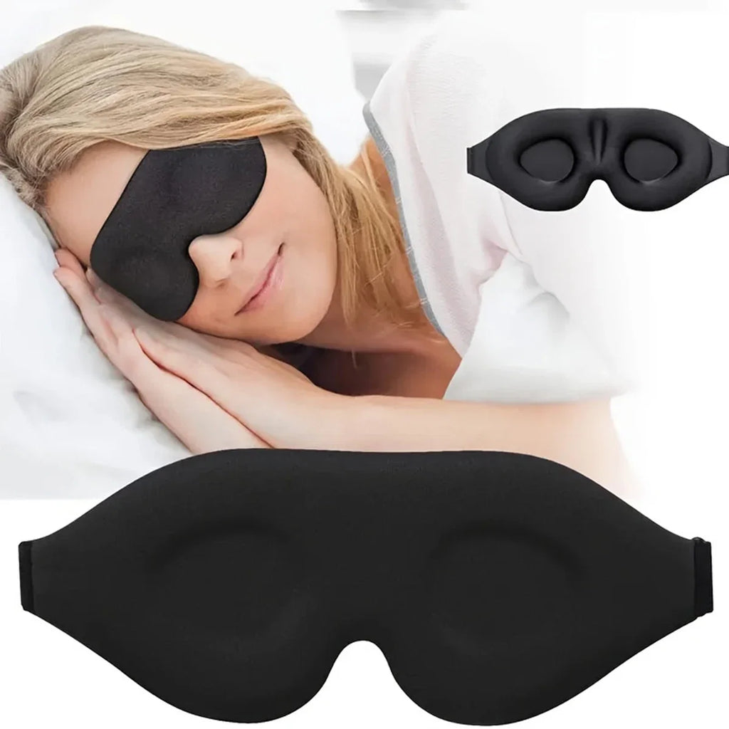3D Contoured Sleep Mask | Light Blocking Eye Cover for Men and Women