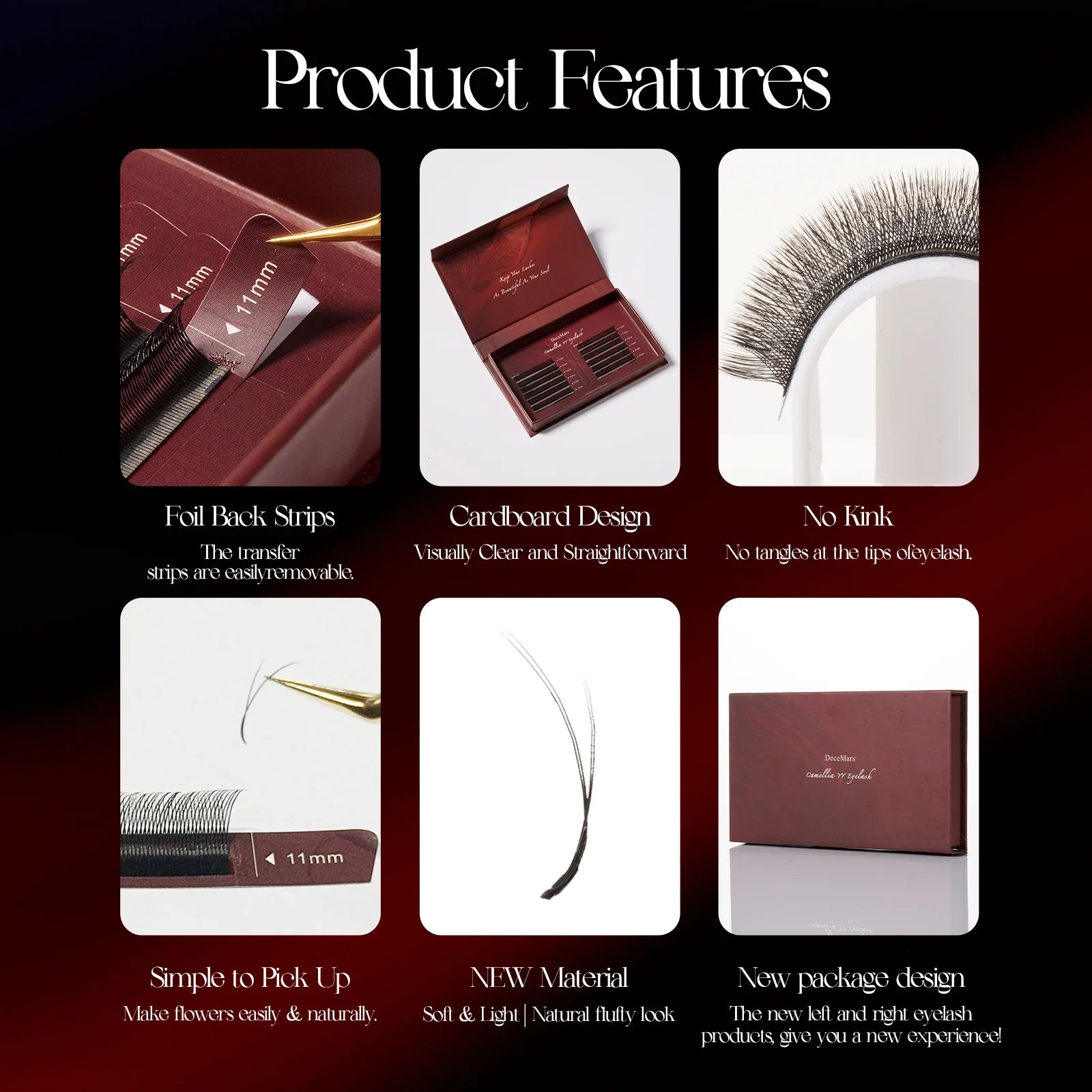 DeceMars Camellia YY Eyelash Extensions | 3D to 6D Flying Eyelash Kit