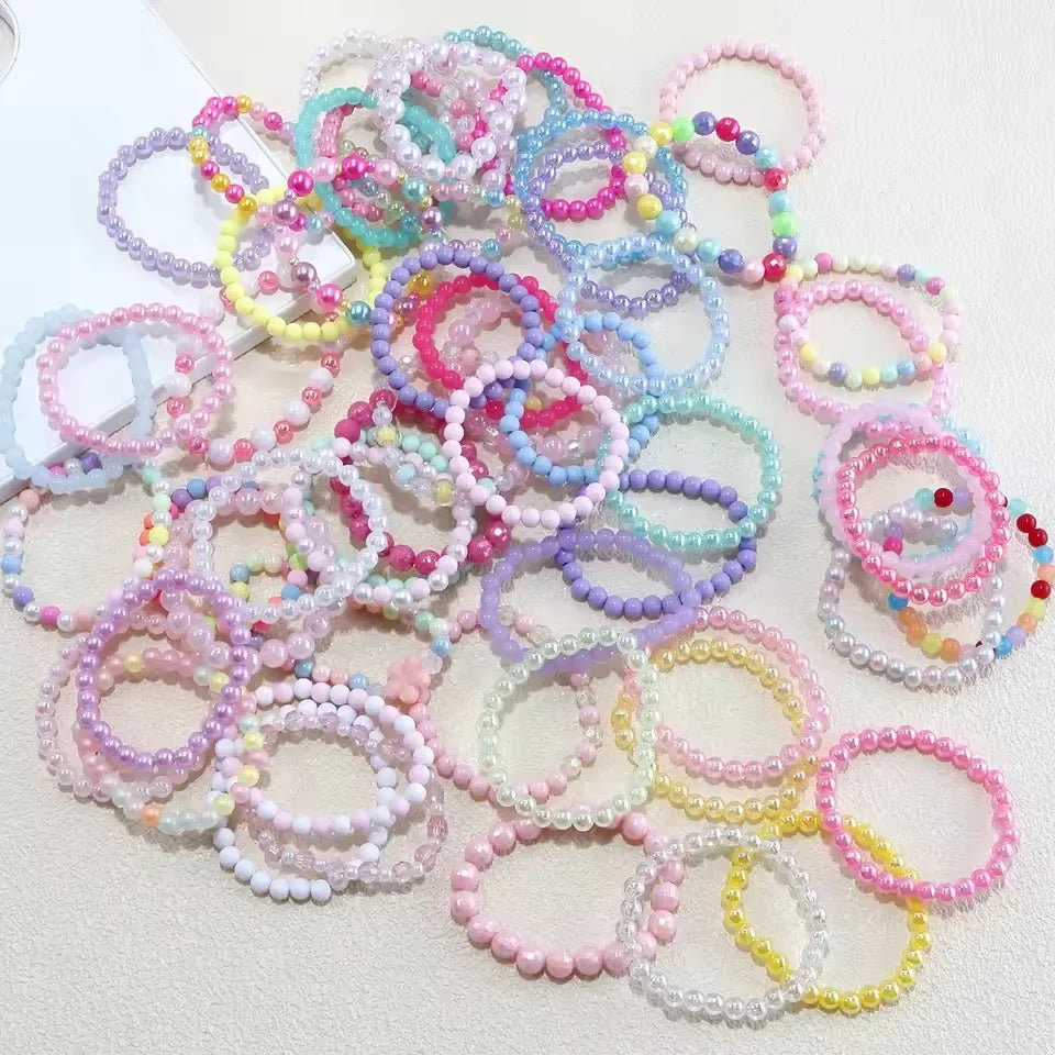 Candy Color Beads Bracelet Set for Kids | 10pcs Party Favors
