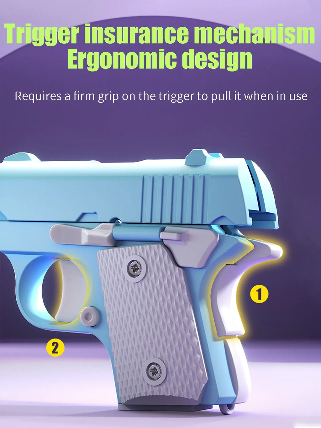 Mini M1911 Mechanical Linkage Toy Gun | Non-Launchable Fidget Toy Model