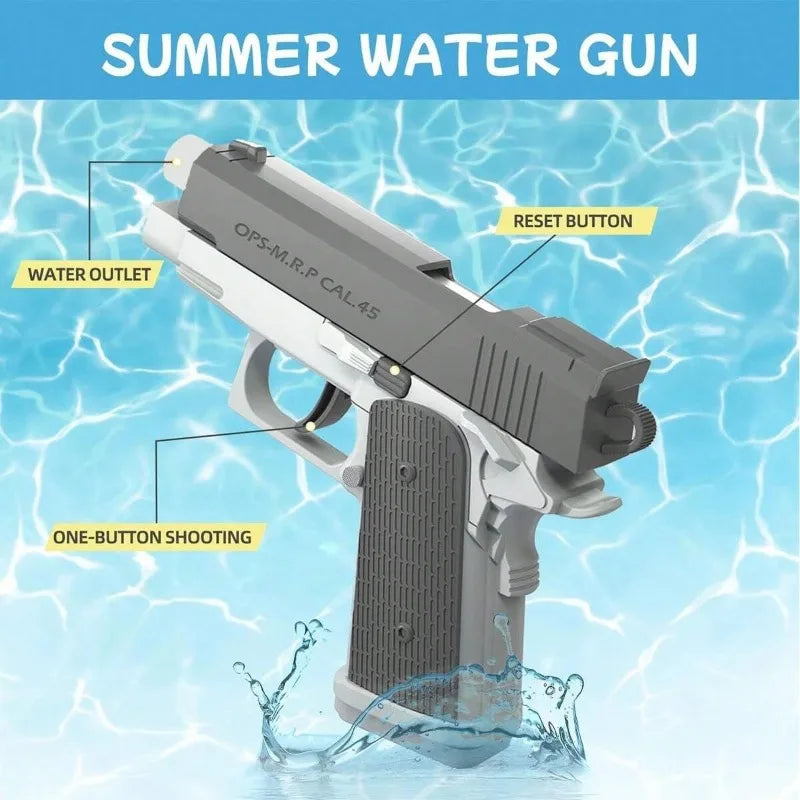 M1911 Water Blaster Pistol | High Capacity Leak-Proof Summer Toy