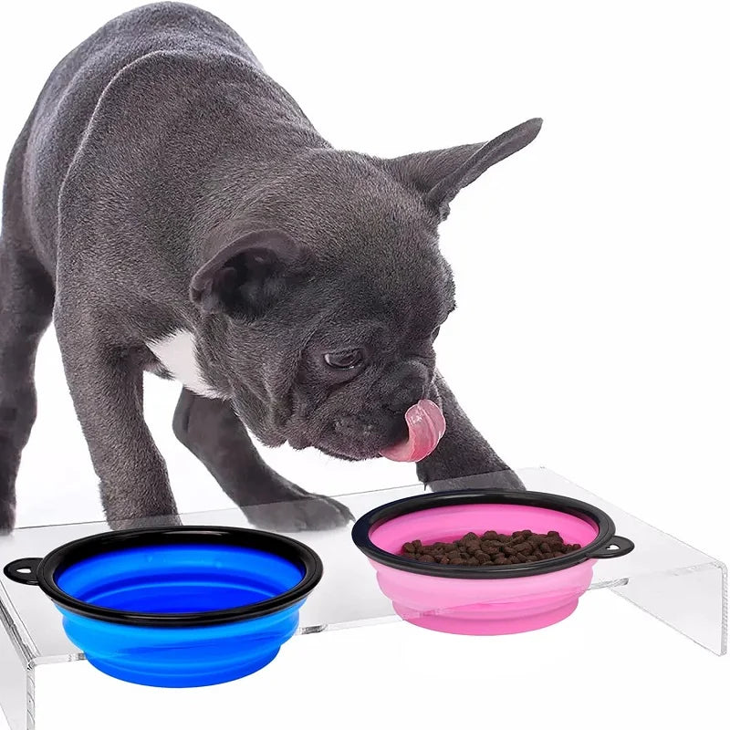 Portable Foldable Dog Bowl | Soft Silicone Travel Bowl for Food and Water