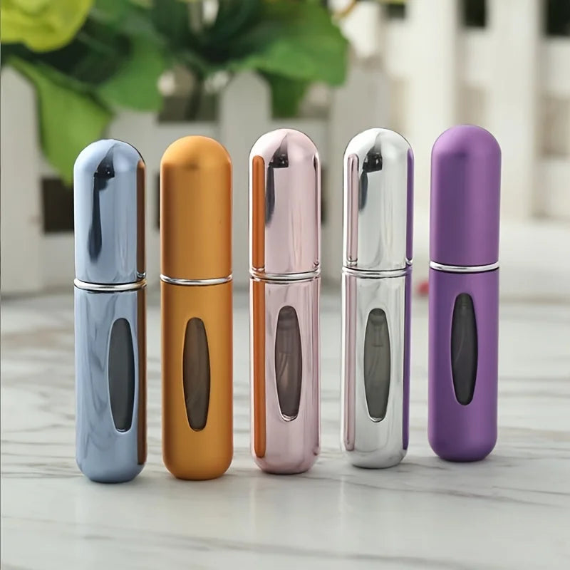 5ml Round-Head Perfume Refill Bottle | Bottom-Fillable Mini Press Spray