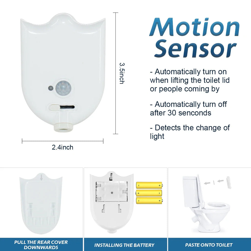 Motion Sensor Toilet Night Light | LED Projection Lamp with Auto Sensor