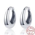 LiHong Real 925 Sterling Silver U Shape Hoop Earrings | Vintage Fine Jewelry for Women