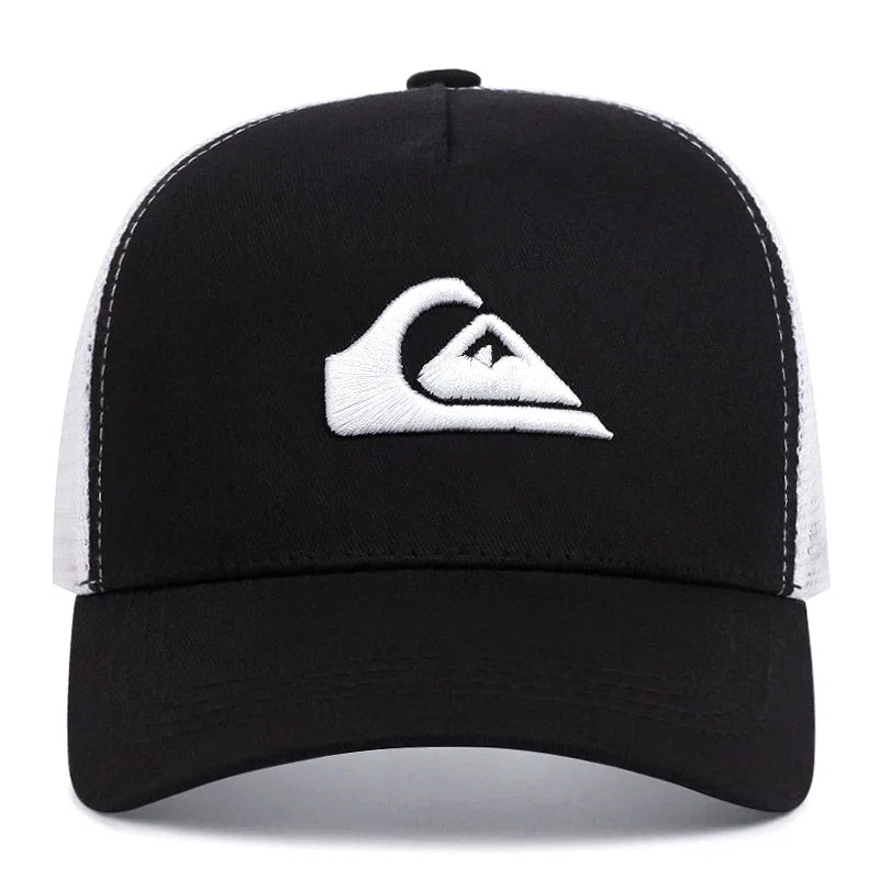 Triangle Surfing Embroidered Mesh Baseball Cap | Summer Breathable Hip Hop Trucker Hat
