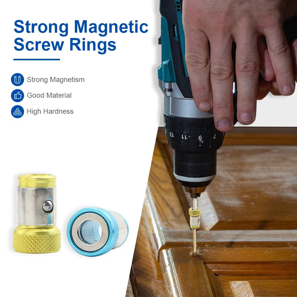 Magnetic Screw Ring | Powerful Bit Holder for 1/4 Inch Screwdrivers