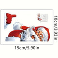 Santa Claus and Snowman Christmas Switch Sticker | Festive Self-Adhesive Wall Decal