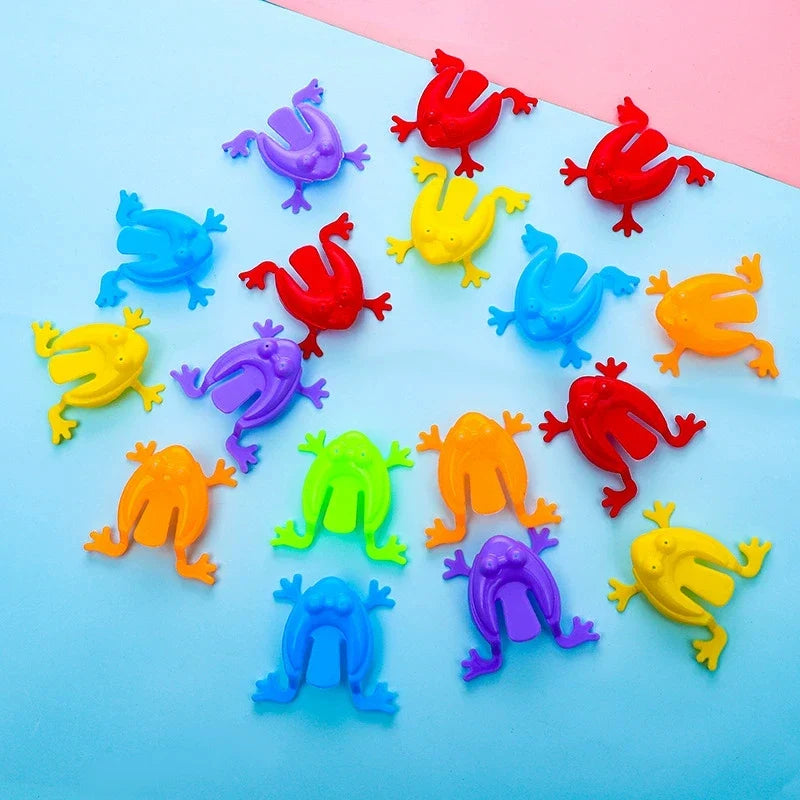 5-20pcs Jumping Frog Bounce Fidget Toy | Funny Novelty Pressing Toy for Party Favors and Birthday Gifts