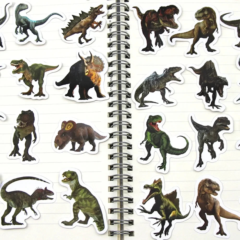 Funny Dinosaur Stickers | Waterproof Vinyl Decals for Laptop, Guitar, Bike & More
