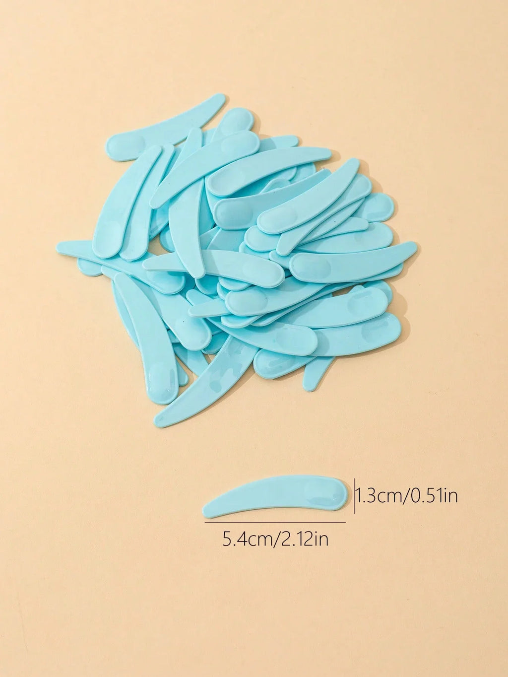 Plastic Face Cream Spoon Set | 50-Pack Crescent Spoons for Skincare
