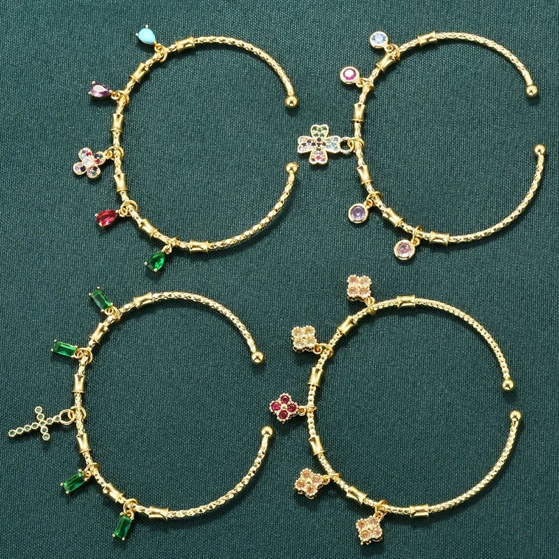 Golden Star Charm Cuff Bracelet | Trendy Fashion Jewelry for Women