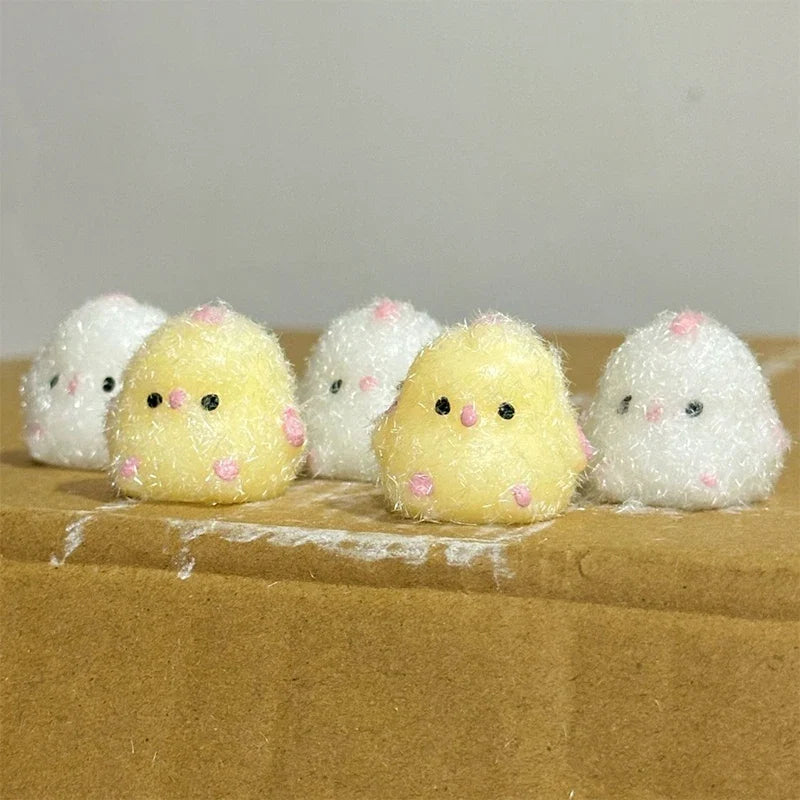 2pcs Miniature Slow Rebound Relief Squeeze Toys | Sticky TPR Mini Chick Stress Relief Fidget Toy