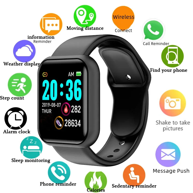 CHAONB Multifunctional Smart Watch for Men Women | Bluetooth Fitness Tracker with Sleep Monitor and Music Player