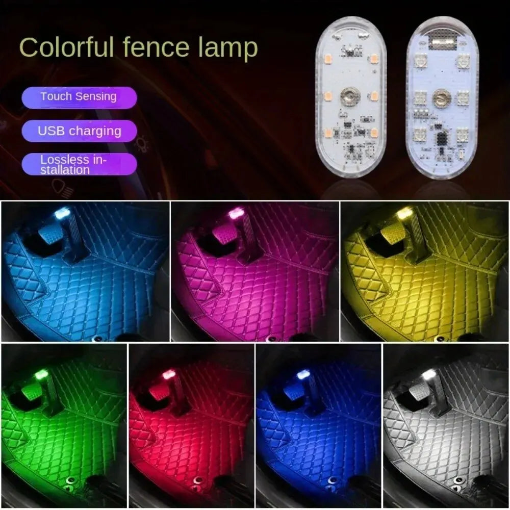 Wireless LED Car Interior Lights | USB Rechargeable Ceiling Lamp & Reading Light