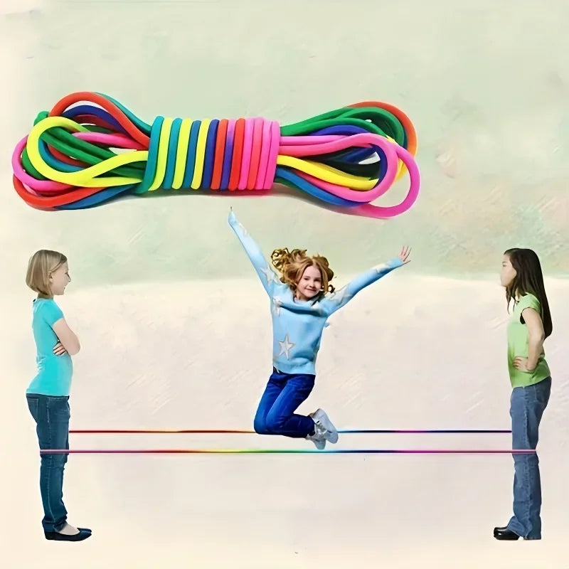 Super Elastic Jump Rope | Adjustable Rubber Jump Rope Strap for Kids and Group Play