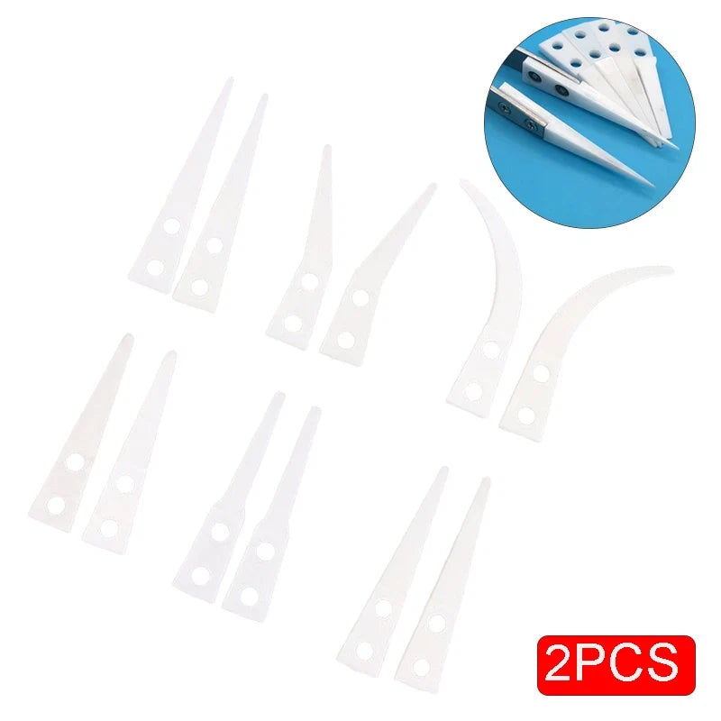 Anti-static Ceramic Tweezers Set | 2pcs Straight and Curved Tip for Electronics Repair