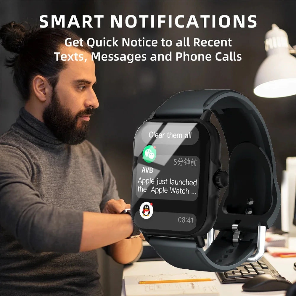KESHUYOU H6 Plus Smart Watch | 1.85-Inch Bluetooth Calling Fitness Tracker