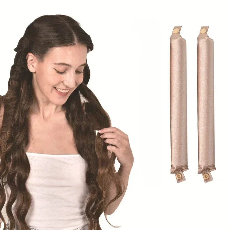 Heatless Hair Curler Set | Satin Flexi Rods for Overnight Curls